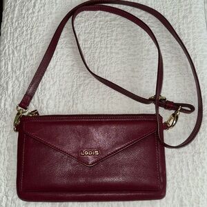 Burgundy Lodis small handbag - wallet crossbody